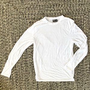 White Longline Long-Sleeved Shirt (never worn!)